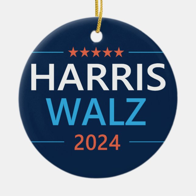 Décoration En Céramique Harris Walz 2024 pour le président (Devant)