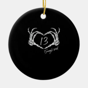 Décoration En Céramique Heart Skeleton Main Classic