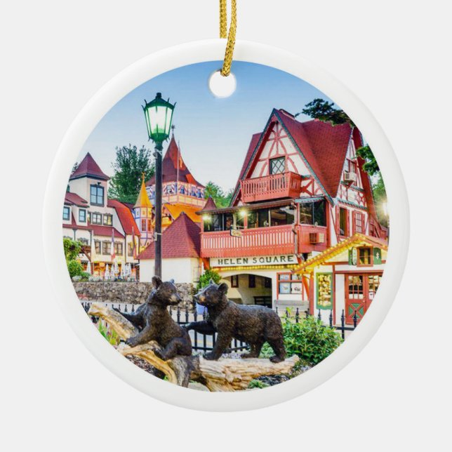 Décoration En Céramique Helen, Helen Georgia, Helen Ornament, Noël (Devant)