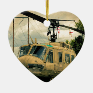 Décoration En Céramique Hélicoptère vintage de militaires de l'ère Uh-1