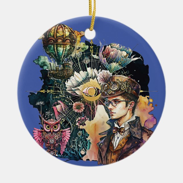 Décoration En Céramique Héros Steampunk - Un collage (Devant)