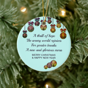 Décoration En Céramique HEUREUSE NUIT   Noël Nouvel An