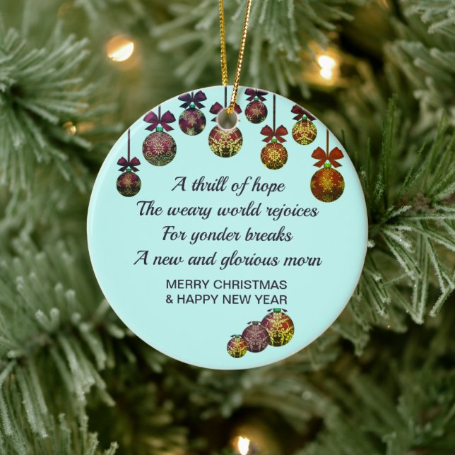 Décoration En Céramique HEUREUSE NUIT | Noël Nouvel An (Arbre)