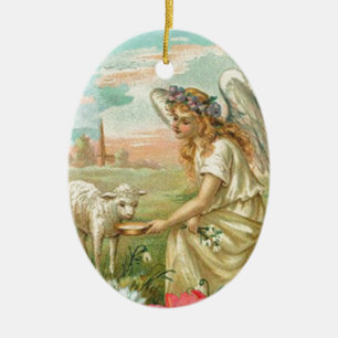 Décoration En Céramique heureux ange de pâques