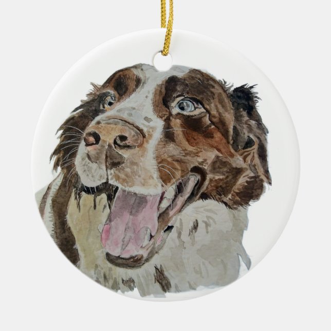 Décoration En Céramique Heureux Doggo (Devant)