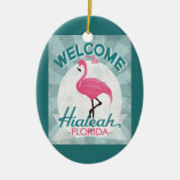 Hialeah Florida Flamant rose rose Retro