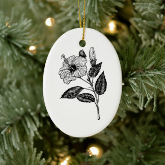 Décoration En Céramique Hibiscus flower III