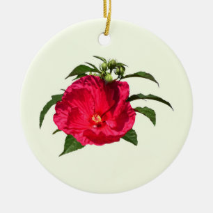 Décoration En Céramique Hibiscus rose foncé