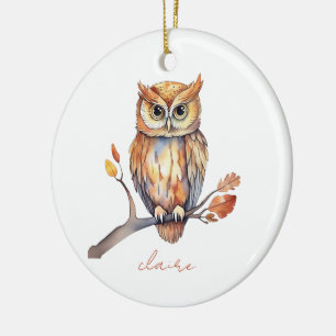 Décoration En Céramique Hibou Personnalisé
