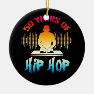 Décoration En Céramique Hip hop 50e anniversaire 50 ans DJ Tourne-disque 1