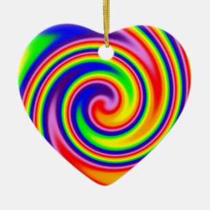 Décoration En Céramique Hippie rétro Joyeux Arc-en-ciel Couleurs douces Cé