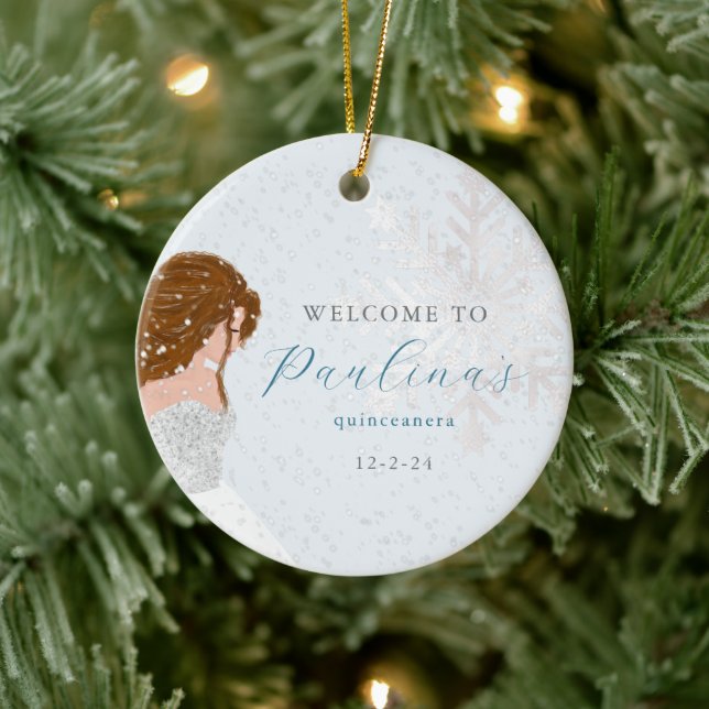 Décoration En Céramique Hiver Mis Quince 15e anniversaire Quinceañera Phot (Arbre)