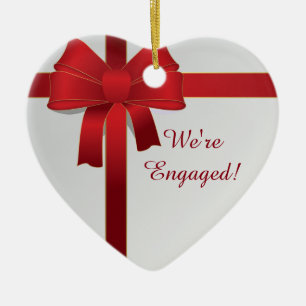 Décoration En Céramique Hiver rouge d'arcs nous sommes engagés