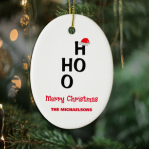 Décoration En Céramique Ho Ho Ho : Joyeux Noël