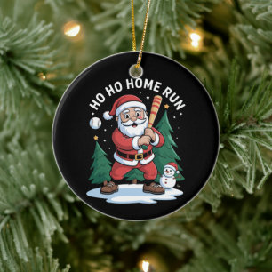 Décoration En Céramique Ho Home Run Noël Père Noël Baseball Bonhomme de ne