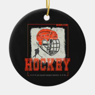 Décoration En Céramique Hockey Casque Joueur Vintage Entraîneur De Jeu Ou