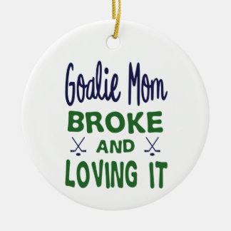 Décoration En Céramique Hockey Goalie Maman Broke et l'aimer