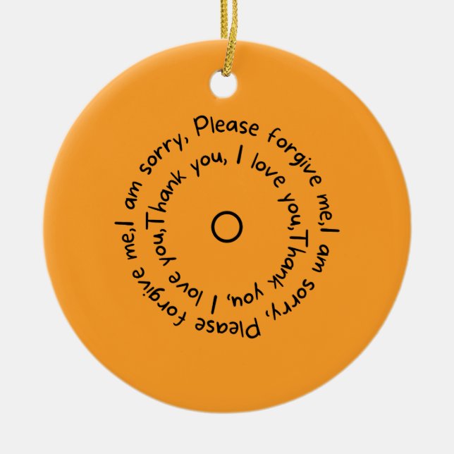 Décoration En Céramique HoGoponopono Réflexions (Devant)