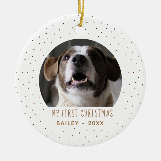 Décoration En Céramique Holiday Golden Snow Mon premier animal de Noël (Devant)