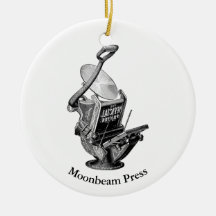 Holiday ornament with Golding littérpress theme