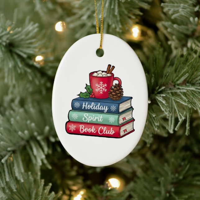 Décoration En Céramique Holiday Spirit Book Club Ornament | Book Lovers (Arbre)
