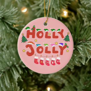 Décoration En Céramique Holly Jolly