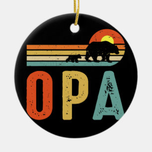 Décoration En Céramique Hommes Opa Ours Hommes Vintage Retro Décor Ours