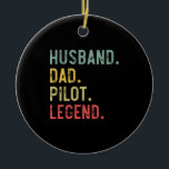 Décoration En Céramique Hommes Vintage Mari père de chemise Pilote Légende<br><div class="desc">Hommes Vintage mari de chemise papa pilote légende pilote rétro pilote,  papa,  avion,  aviation,  pères,  jour,  militaire,  combattant,  père pilote,  cadeaux,  vol,  avion,  avion,  aviateur,  avion,  avion,  avion,  père,  vol,  drôle,  cadeaux</div>