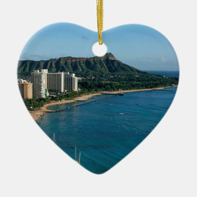 Décoration En Céramique Honolulu Hawaii (Devant)