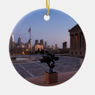 Décoration En Céramique Horizon de Philadelphie au crépuscule