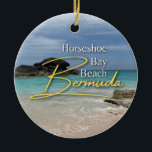 Décoration En Céramique Horseshoe Bay Beach Bermudes<br><div class="desc">Horseshoe Bay Beach Bermuda en céramique ornement</div>