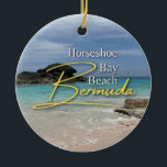 Décoration En Céramique Horseshoe Bay Beach Bermudes<br><div class="desc">Horseshoe Bay Beach Bermuda en céramique ornement</div>