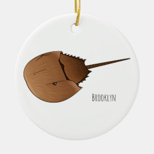 Décoration En Céramique Horseshoe crab cartoon illustration