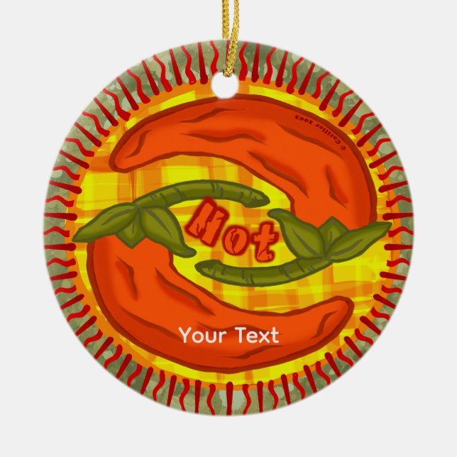 Décoration En Céramique Hot Pepper yin yang (Devant)