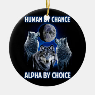 Décoration En Céramique Humain Par Chance Alpha Par Choix Paroday Alpha Wo