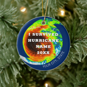 Décoration En Céramique HURRICANE SURVIVOR Personnalisé Commémoratif