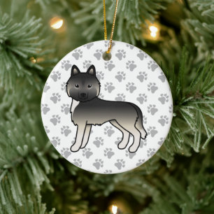 Décoration En Céramique Husky sibérien agouti Chien de dessin animé mignon