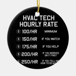 Décoration En Céramique HVAC Tech Taux horaire T chemise