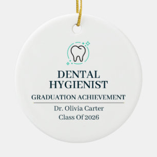 Décoration En Céramique Hygiéniste Dentaire Nom Personnalisé Depuis Année