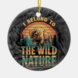 Décoration En Céramique I Belong To The Wild Nature : American Bison Spiri