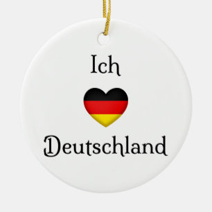 Décoration En Céramique "I heart Germany" German Pride World Traveller