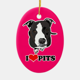 DÉCORATION EN CÉRAMIQUE I LES PUITS DE COEUR (PITBULLS) - 2 ONT DÉGROSSI