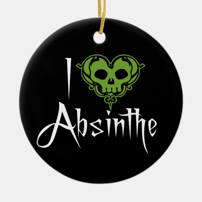 Décoration En Céramique I Love absinthe (Devant)