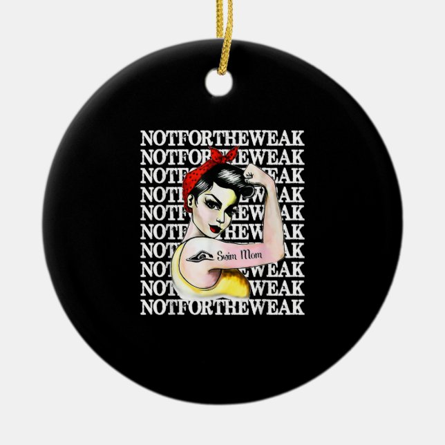 Décoration En Céramique I Love Baignade - Swim Maman Pas Faible Design (Devant)