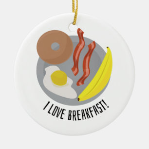 Décoration En Céramique I Love Breakfast