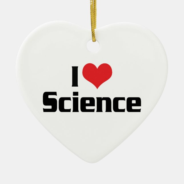 Décoration En Céramique I Love Heart Science (Devant)