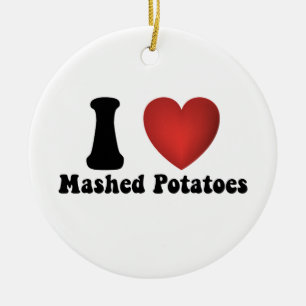 Décoration En Céramique I Love Mashed Potatoes Thanksgiving Diner Cadeau