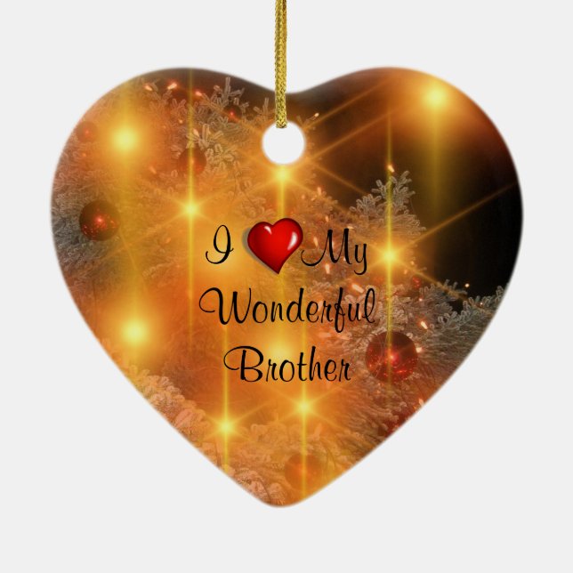 Décoration En Céramique I Love My Wonderful Brother (Dos)