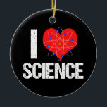 Décoration En Céramique I Love Science Cool Atom Model Scientist<br><div class="desc">J'aime la science ornement de Noël. Un coeur avec un modèle atomique enroulé autour fait un grand cadeau pour un scientifique. La science est si cool.</div>