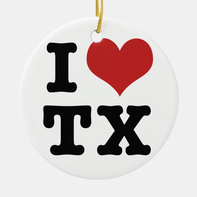 Décoration En Céramique I Love texas (Devant)